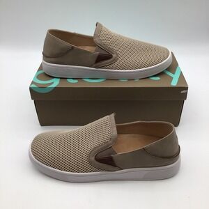 Glolily Ava Breeze Slip-on Womens Taupe Mesh Comfort‎ Arch Technology Shoes 10M